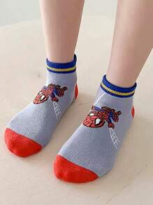 Disney 5 Pairs Kids Spider-Man Marvel Breathable Thin Ankle Socks
