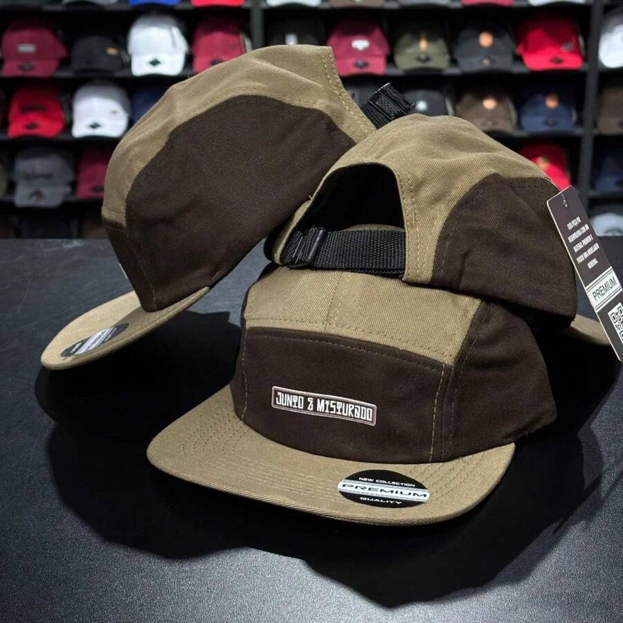ORIGINAL 5 PANEL FIVE PANEL CAP TOGETHER AND MIXED - STRAPBACK ADJUSTMENT - Óxido marrón - Ver 1