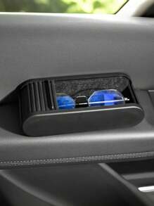 1 pieza Organizador de monedas para consola central del coche, estuche de gafas con tapa para colocar en el salpicadero del interior del coche, caja de almacenamiento de plástico universal para el coche, caja de almacenamiento con tapa para mujer, organizador de viaje, esenciales para volver a la escuela, almacenamiento para dormitorio