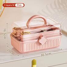 3 Layers Makeup Storage Organizer Large Capacity Skincare Organiser Storage Box For Lipstick Eyeshadow Cosmetic Organizer