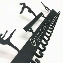 Medal Display Rack, Custom Medal Wall Hanger Suitable For Sports Runners, Sturdy Black Metal, Easy Installation