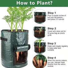 Garden Grow Bags 3/5/7 Gallon Potatoes Grow Bags Gardening Plant Growing Bags PE Fabric Carrot Vegetable Planter Container