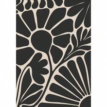 1 件现代中世纪中性米色黑色抽象植物花卉海报印刷帆布画墙面艺术适用于房间家居装饰可选画框 - 多色 - 查看 51