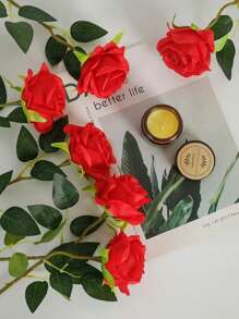 Rosa di velluto artificiale, decorazione per matrimoni, decorazione domestica per San Valentino, regalo di rose, rosa rosa