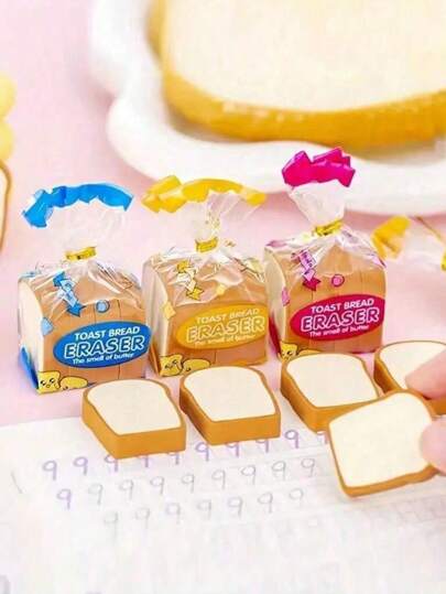 8pcs Set Of 4 Cute Sushi Erasers - Fun Educational Tools Back To School