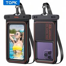 TOPK TOPK Waterproof Phone Pouch, (E09)IPX8 Waterproof Phone Case Compatible With IPhone16 15 14 13 12 11 Pro Max Xs Plus Kayaking & Outdoor Adventures