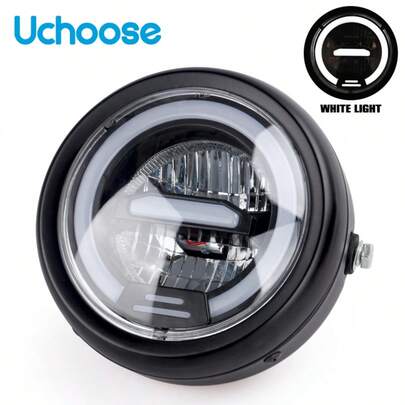 6.5 Inch Motorcycle Led Headlight Universal 6.5" Round Head Light For Sportster Cafe Racer AdnoH AhamaY IkuzuS Custom Bright