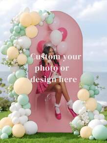 Funda personalizada para arco de espandex - Funda personalizada para marco de fondo de arco ajustable para marco de soporte de fondo con parte superior redonda, funda de fondo de arco para cumpleaños, fiesta temática, boda, múltiples opciones de tamaño, duradera, transpirable, ligera, lavable, divertida, linda, amorosa, elegante, sencilla, personalizada, única, regalos ideales para él, para el Día de la Madre, para cumpleaños, para el Día de San Valentín, para graduación, para el Día del Padre, para el hogar, sofá, cama, coche, sala de té, dormitorio, baño, sala de estar, comedor