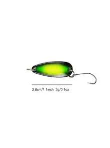 6pcs 3g/2.8cm Colorful Metallic Sequin Single Hook Fishing Lures