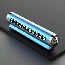 Easypie Selection Temporary Parking Phone Number Plate With Window Breaker, Emergency Hammer & Rollers For Car Interior, Temporary Parking Placard, Phone Number Plate For Moving Vehicle