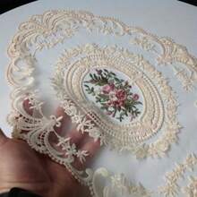 2pcs/4pcs/6pcs Set Vintage Lace Placemat, Handmade Embroidered Table Mat, Suitable For Dining Table, Kitchen, Holiday, Wedding Decor