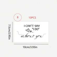 علامات صغيرة على زجاجات الشمبانيا للطلب من الصديقات لحضور حفل الزفاف - مجموعة من 10/20 - فكرة هدية صندوق "لا أستطيع أن أقول نعم دونك"