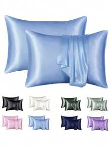 10pcs Sleep Hair Styling Tools Set, Curler 1pc Silk Pillowcase For Hair And Skin Queen Set, Silk Heatless Curling Set, Overnight Curling Iron, 1pc Sleep Soft Eye Mask, 1pc Sleep Silk Nightcap, Sleep Essential Set