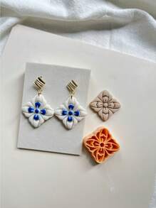 Precision Round, Square Geometric Soft Clay Molds, High Quality Cutters, Handmade Crafts, Hairclips, Jewelry, Pendants, Clay Sculpting Tools, DIY Creative Decorative Earrings, Brooches, Polymer Clay Making Molds