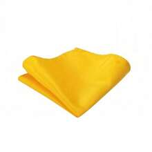 1 Set Men's Solid Color Business Bow Tie & Pocket Square Set, Groom Wedding Party Bow Tie & Handkerchief 2Pcs Set, Men's Gift (Pocket Square 22x22cm)