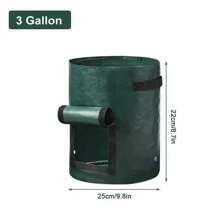 Garden Grow Bags 3/5/7 Gallon Potatoes Grow Bags Gardening Plant Growing Bags PE Fabric Carrot Vegetable Planter Container