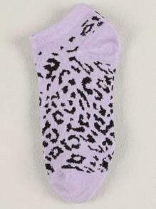 10 Pairs Leopard Print Women Invisible Socks, Breathable Sports Casual Socks, Suitable For All Seasons