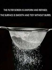 3pcs/1pc Stainless Steel Fine Mesh Tea Strainer With Handle - Japanese Style Matcha Powder Sifter Back To School - Silver - View 8