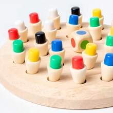 Wooden Memory Match Stick Chess Color Game Board Puzzles Montessori Educational Toy Cognitive Ability Learning Toys For Children - Memory Chess - View 7