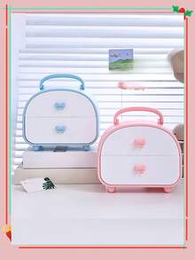 صندوق درج المكتب القطعة الواحدة، صندوق تخزين اكسسوارات الشعر، صندوق تخزين المجوهرات، صندوق تخزين المكتب المصغر، صندوق تخزين مستحضرات التجميل العصرية، علبة تخزين مستحضرات التجميل، منظم تخزين مستحضرات التجميل متعدد الوظائف مقاوم للغبار والماء، منظم مكياج، حقيبة تخزين مجوهرات، علبة مكياج، منظم مكياج، حقيبة مكياج