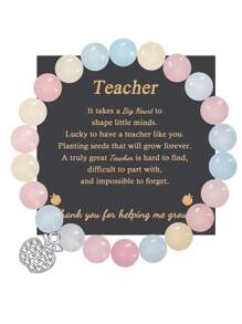 1PC Valentine's Day Gift For Teacher Apple Bracelet, Mother's Day Gift For Teacher, Christmas Gift For Teacher Apple Bracelet, Teacher's Day Gift For Teacher, Thanks Gift For Teacher, Mom, Mother, Mother's Day, Gift