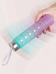 1 件带时间标记的夏季渐变激励水瓶，大容量便携式运动杯（水杯有 2L/750ml/280ml 可选），防漏饮料瓶，健身房/办公室/户外补水追踪器，成人和学生的理想礼物