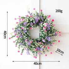1 Stück künstlicher Blumenkranz, Design mit lila Texas Wildblumen, Dekoration für Zuhause, Garten, Unabhängigkeitstag