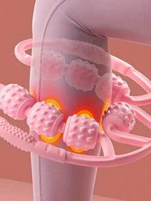 1pc Deep Tissue Muscle Roller Massage Roller Anti Fat Massager Body Leg Slimming Roller Yoga Trainer U-Shaped Pilates Muscle Relaxation Roller (Water Droplet Roller)