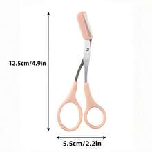 Pink Eyebrow Trimming Scissors With Built-In Comb - Stainless Steel, Precise Grooming Tool, Creating Perfect Eyebrows,Makeup,Cheap,Room Decor,Vanity,Travel,Bedroom,Makeup Accessories,Cheap,Stocking Stuffers,Makeup,Makeup Tools,Cheap Stuff,Gifts,Gifts For Women,Christmas Gifts - Multicolor - View 4