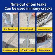 500ml Concrete Crack Filler Kit, Waterproof, Anti-Mold, High Temperature Resistant, Frost Resistant, Corrosion Resistant. Suitable For Roof, Floor, Indoor And Outdoor. Easy Operation, Reliable