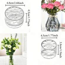 4 peças de arranjos de flores espirais em formato de favo de mel transparente - Suportes de hastes de plástico duráveis para buquês de casamento "faça você mesmo" e arranjos florais elegantes, perfeitos para arranjos florais e decoração de casamento | Arranjos florais elegantes | Vasos de plástico duráveis para decoração de festas e feriados