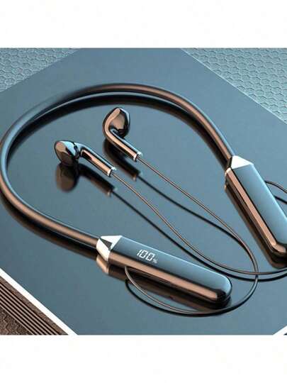 سماعات رأس بتقنية بلوتوث 5.3، حيز الانتظار طويل للغاية، إلغاء الضوضاء استيريو، سماعة أذن رياضية بشاشة رقمية، بطارية 200 مللي أمبير