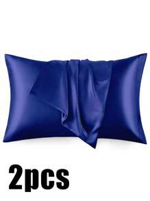 Luxurious Silky Soft Pillowcase - Breathable Skin-Friendly Cool Feel, Solid Color With Envelope Closure - Machine Washable Bedding Washed Silk Pillowcase Single Ice Silk Satin Silk Faux Silk Pillowcase Christmas Gift