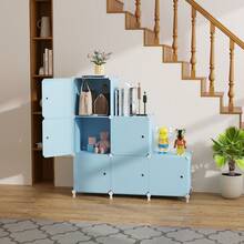 منظم تخزين صندوق DIY، خزانة أحذية ذات 6 صناديق، مناسبة للمنزل والمكتب والخزانة، حل تخزين أحذية حديث