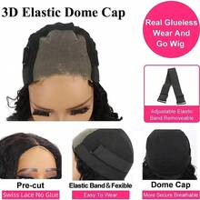 Straight Wigs Human Hair Pre Plucked 180% Density Pre Cut 4X4 Lace Front Wigs Malaysia Virgin Hair Put On And Go Glueless Straight Human Hair Wigs For Beginners 18 Inch - Natural Black - 查看 6
