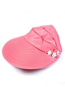 Minimalist Fashion Wide Brim Open-Top Sun Hat Boho Style Ponytail Baseball Cap Outdoor Sun Protection Mask - Multicolor - View 12