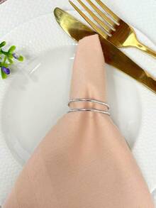 6 Or 12 Napkin Rings, Infinite Wire, Metallic, Table Setting For Wedding - 金色 - 查看 3