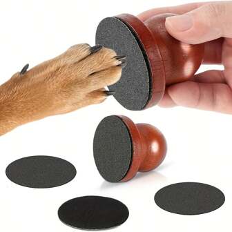 1 stuk houten nagelvijl voor huisdieren, stressvrije verzorgingstool voor honden, krabplank voor honden, afneembare klauwenslijper voor huishoudelijk gebruik, ergonomisch ontwerp voor veilig slijpen, geen snijden - zachte nagelslijper voor puppy's en honden, bevordert gezonde nagels en vermindert angst