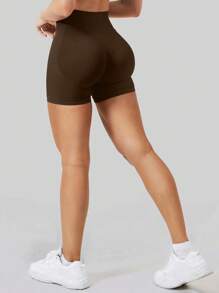 Pantalones cortos para correr, Shorts de control de abdomen de cintura alta, Pantalones ajustados que realzan el trasero, Shorts para ciclismo con curvas