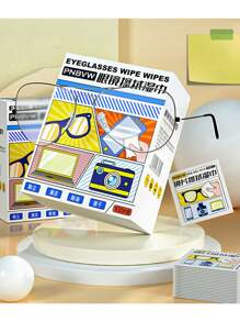 100 Pieces Of Lens Cleaning Wipes, Mobile Phone Screen/Glass Mirror Screen Cleaning Wipes, Suitable For Quick Drying Of Glasses Screens, Independent Packaging, Glass Cup Cleaning Paper, Portable Glass Glass Cleaning Paper, Suitable For Travel, Outdoor, Sports, Office, School And Other Fashion.