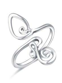 1 pieza Anillo de dedo del pie asimétrico envuelto, joyería bohemia de verano, anillo de nudillo ajustable para mujer, adecuado para playa, fiesta y reuniones
