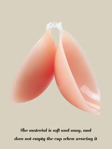 1 Invisible Silicone Bra (With An Upgraded 10-Piece Disposable Non-Woven Fabric Flower-Shaped Milk Patch), Adhesive Push-Up Bra (Upgraded Version: Stronger Adhesion), Women's Bra Cover, Invisible Push-Up Bras And Bra Accessories Suitable For Women's Bras - Baby Pink - View 5