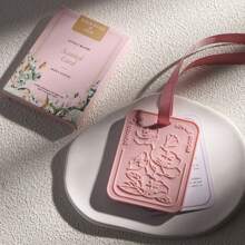1pc Refillable Hanging Air Freshener - 30-Day Floral Scent For Car Closet Shoe, Long Lasting Vehicle Accessory With Gift Ribbon
