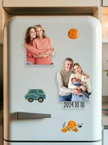 Imán de foto personalizado, imanes de nevera de acrílico con forma irregular - decoraciones cálidas, adorables y especiales para el hogar - imanes de fotos de pareja y nevera, regalo de imán de foto de madre e hija, imán de foto de perro, imán de foto familiar, regalo para amantes, regalo personalizado del Día de la Madre para mamá, imanes de nevera con foto personalizada, imán de nevera con foto de bebé, imán de foto divertida de perro o gato, para mamá - regalo personalizado, regalos de aniversario, regalos especiales, regalos de festivales