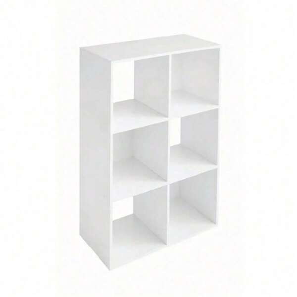 11-Inch White 6-Grid Storage Box, Simple Design, Improves The Sense Of Cleanliness At Home And Makes It Easier To Find Items
