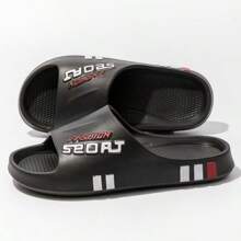 Men's Fashion EVA Slide Sandals - Casual, Comfortable, Breathable, Non-Slip Beach Slippers - Stylish Letter Design Shoes For Men - Ideal Choice For Spring And Summer At Beach