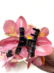 1pc Women Hawaii Inspired Artificial Plumeria Flower Hair Clip Accessory, Suitable For Hawaii Vacation, Photo Shoots, Casual Outfit, Hair Decoration