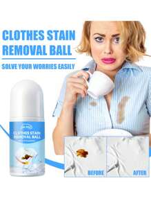 50ml Stain Remover Portable Clothes Rolling Bead,Magic Powerful Cleaner Cleaning Pen Clothes Decontamination,No-Wash Emergency Fast Clear Liquid Roller-Ball Cleaner Clothe Fabric Cleaning Tool