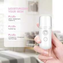 Instrument hydratant, Nano Spray, Beauté du visage, Machine à pulvérisation à froid, Chargement portable pour usage domestique, Petit visage à la vapeur, Alimenté par batterie : batterie intégrée 150mAh