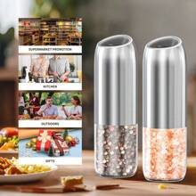 CLITON Festive Holiday Gift Set 2025 - Smart Gravity Electric Salt & Pepper Grinders With LED Light, Adjustable Coarseness (9 Stylish Colors) - Perfect Kitchen & BBQ Essential For Christmas, Birthdays - Choose Single/Twin Pack